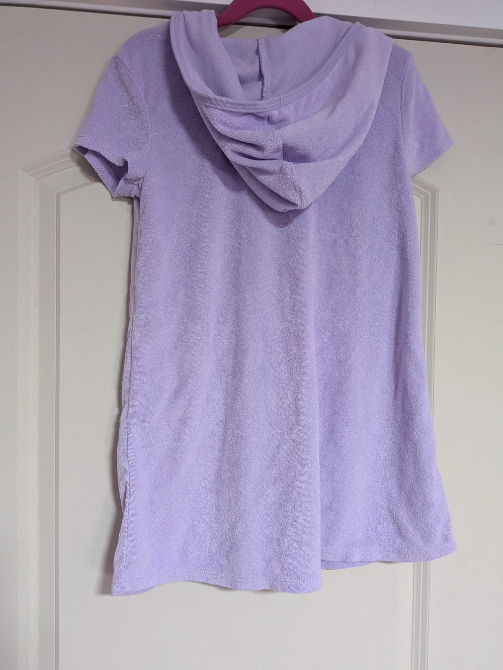 Lavender Hooded Zip Terry Swimsuit Coverup
